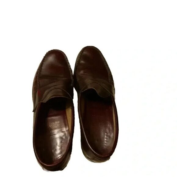 JOHNSTON MURPHY ARISTOCRAFT HEIDELBERG BURGUNDY LEATHER PENNY LOAFER SIZE 8 - Picture 4 of 8